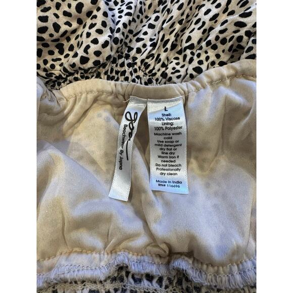 GOA BEACHWEAR BY JAPNA Crop Bandeau Top Sz (L)/ JAPNA Ruffled Mini Skirt (S) - Picture 6 of 7